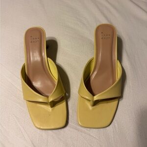 A New Day Lemon Yellow Slide Sandals
